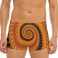 Spiral Fractal Print Men's Short Boxer Briefs