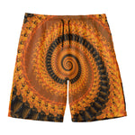 Spiral Fractal Print Men's Swim Trunks