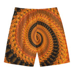 Spiral Fractal Print Men's Swim Trunks