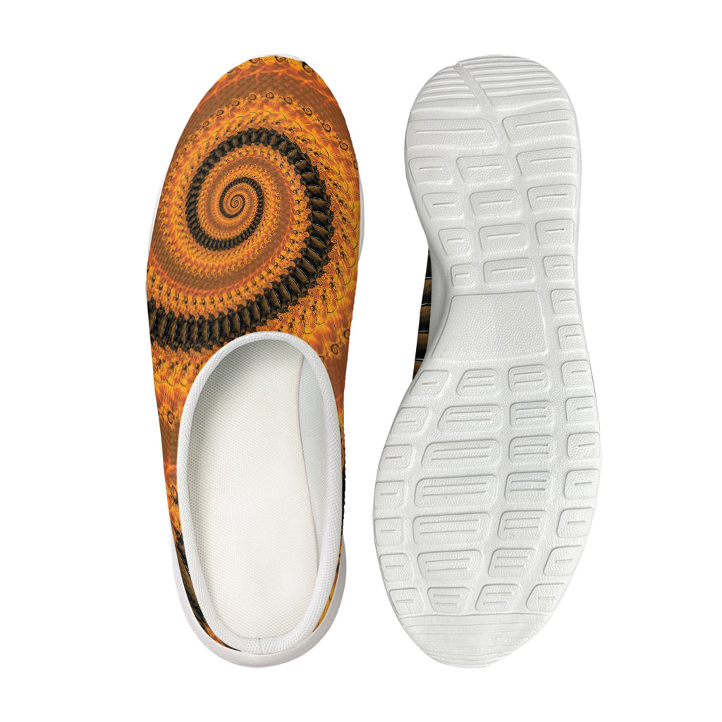 Spiral Fractal Print Mesh Casual Shoes