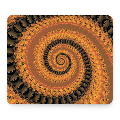 Spiral Fractal Print Mouse Pad