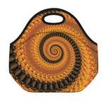 Spiral Fractal Print Neoprene Lunch Bag