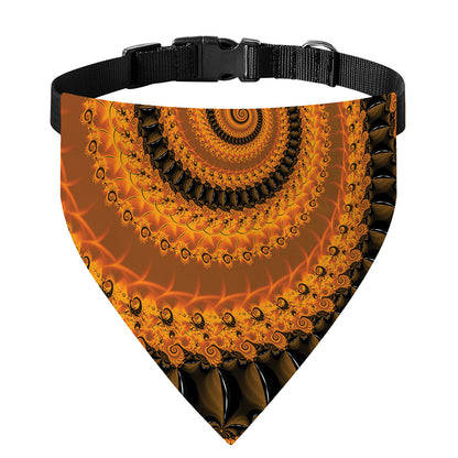 Spiral Fractal Print Over The Collar Dog Bandana