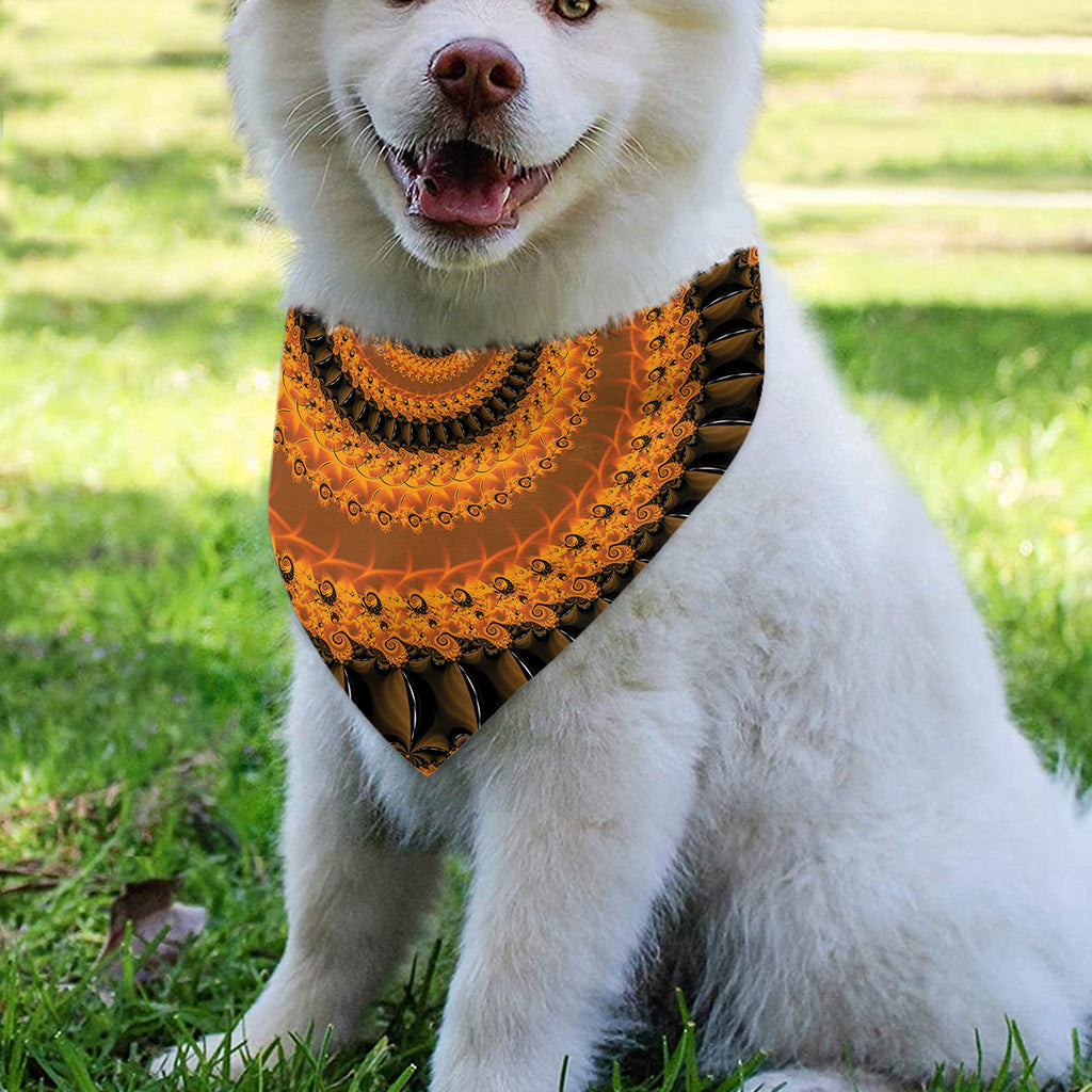 Spiral Fractal Print Over The Collar Dog Bandana
