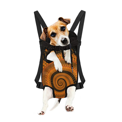 Spiral Fractal Print Pet Carrier Backpack
