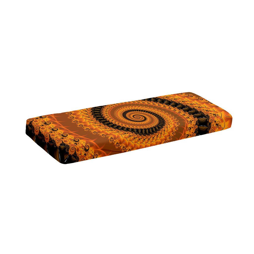Spiral Fractal Print Piano Keyboard Cover