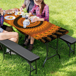 Spiral Fractal Print Picnic Table Cover