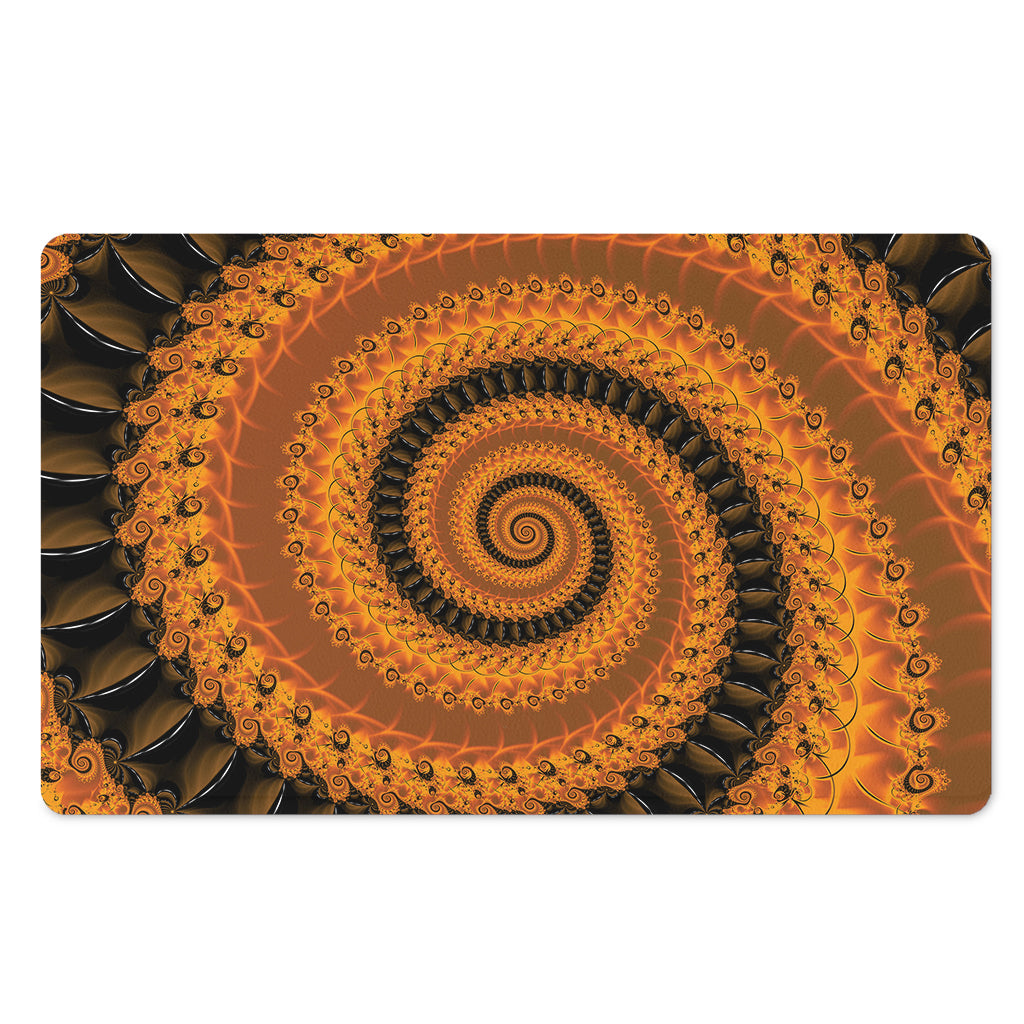 Spiral Fractal Print Polyester Doormat