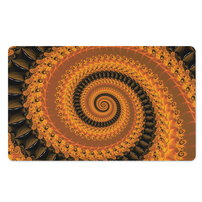 Spiral Fractal Print Polyester Doormat