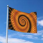 Spiral Fractal Print Polyester Flag