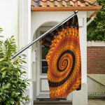 Spiral Fractal Print Polyester Flag
