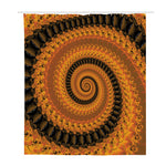 Spiral Fractal Print Polyester Shower Curtain