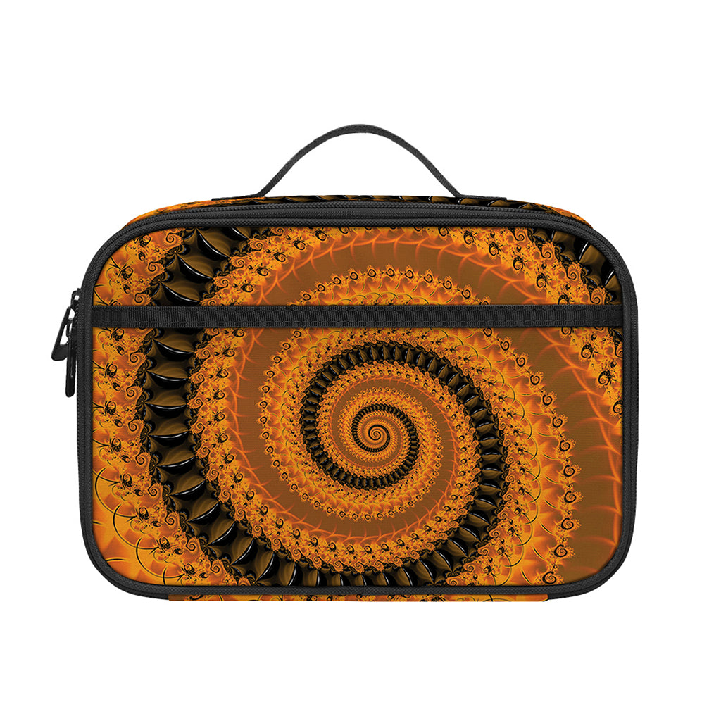 Spiral Fractal Print Portable Lunch Bag