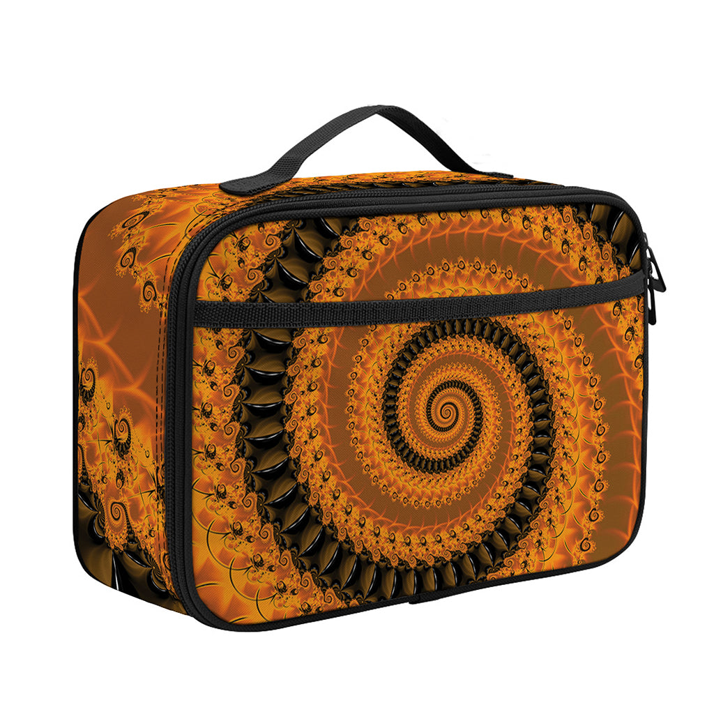 Spiral Fractal Print Portable Lunch Bag
