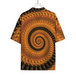 Spiral Fractal Print Rayon Hawaiian Shirt