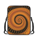 Spiral Fractal Print Rectangular Crossbody Bag