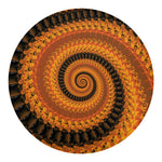 Spiral Fractal Print Round Blanket