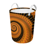 Spiral Fractal Print Round Laundry Basket