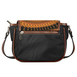 Spiral Fractal Print Saddle Bag