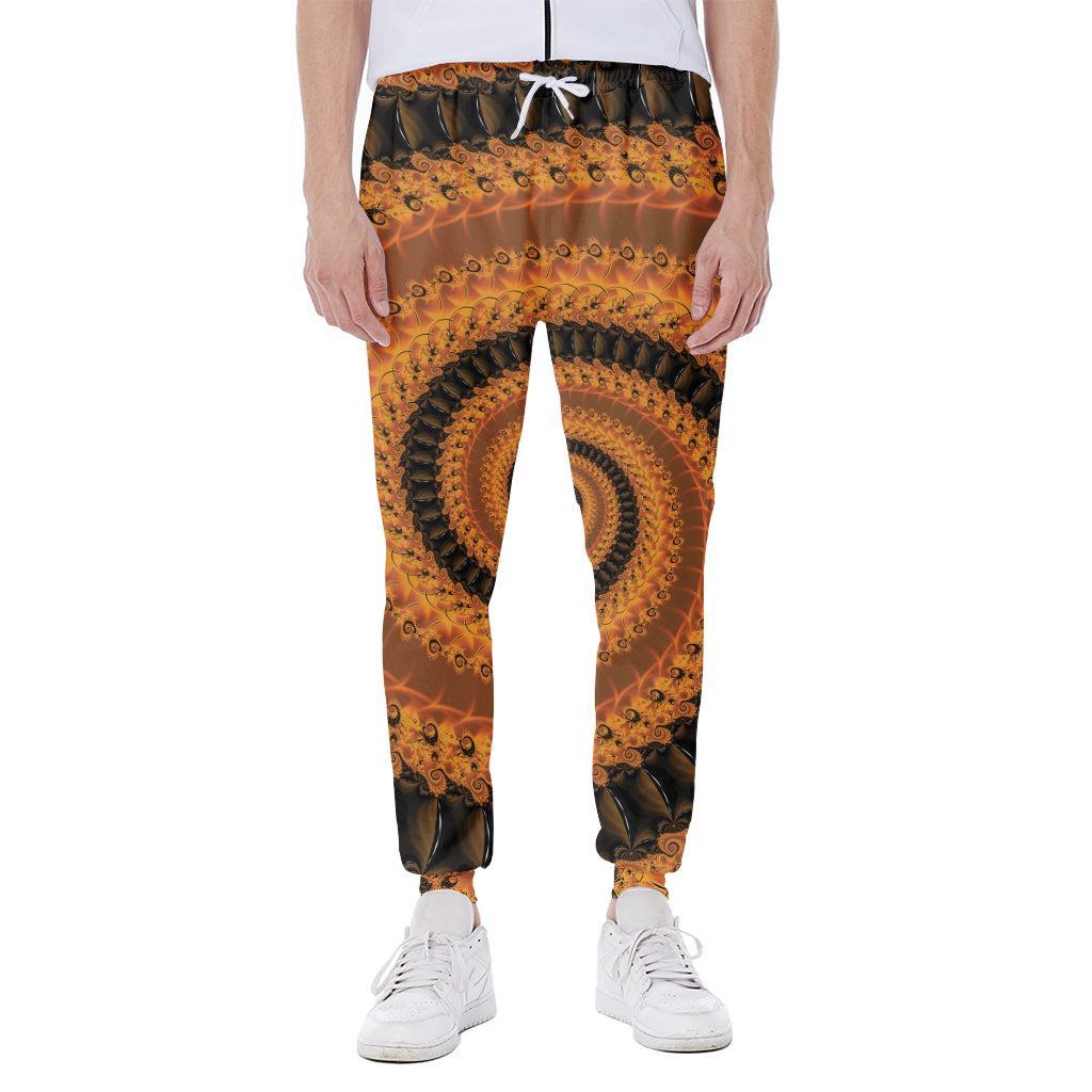Spiral Fractal Print Scuba Joggers