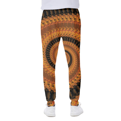 Spiral Fractal Print Scuba Joggers