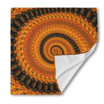 Spiral Fractal Print Silk Bandana
