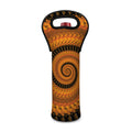 Spiral Fractal Print Single Neoprene Wine Tote