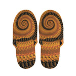 Spiral Fractal Print Slippers