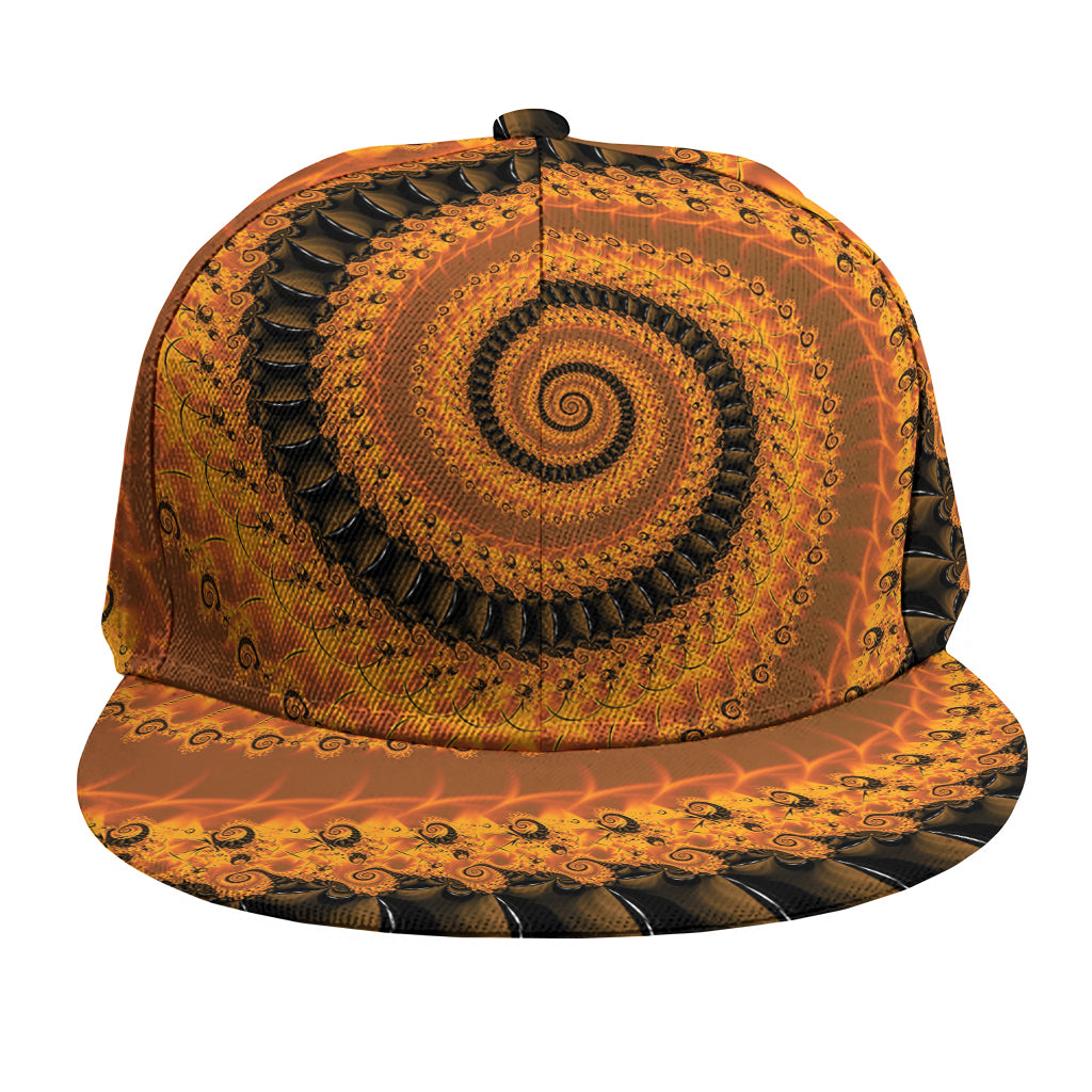 Spiral Fractal Print Snapback Cap