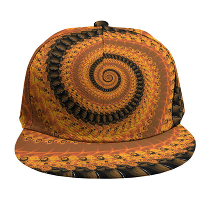Spiral Fractal Print Snapback Cap