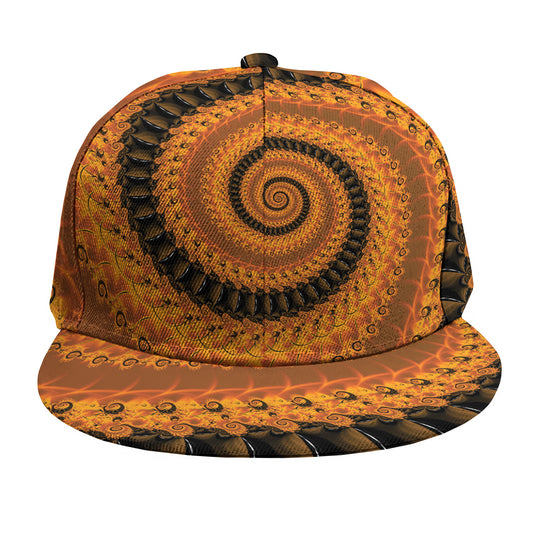Spiral Fractal Print Snapback Cap