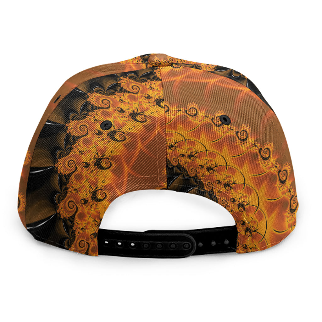 Spiral Fractal Print Snapback Cap