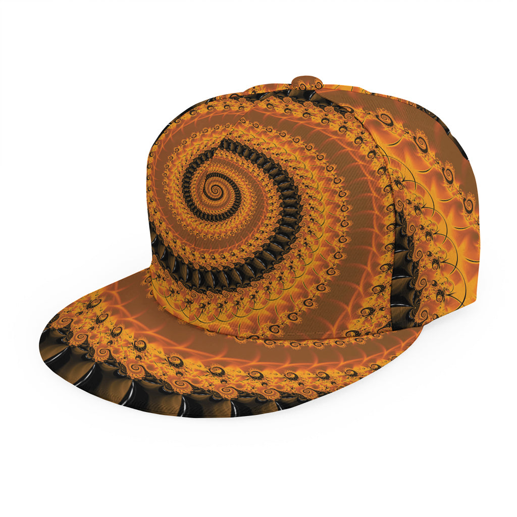Spiral Fractal Print Snapback Cap