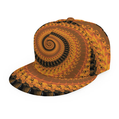 Spiral Fractal Print Snapback Cap