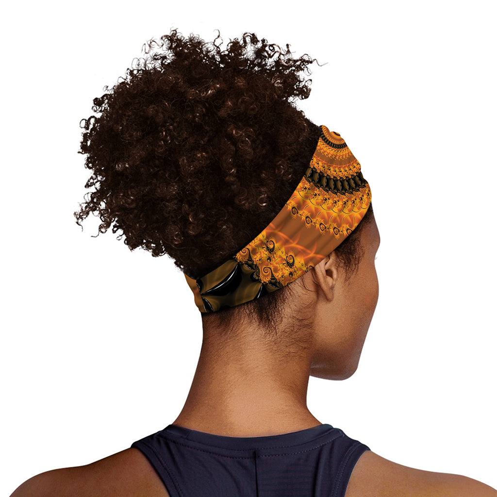 Spiral Fractal Print Sports Headband