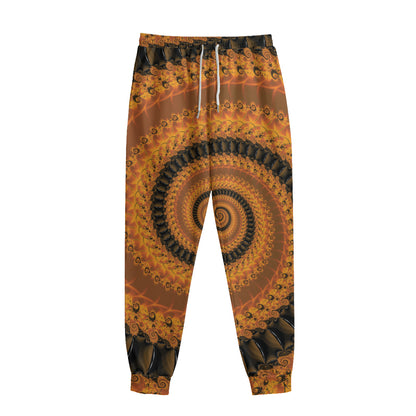 Spiral Fractal Print Sweatpants