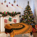 Spiral Fractal Print Tablecloth