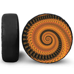 Spiral Fractal Print Tire Cover
