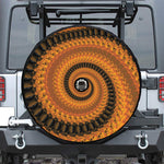 Spiral Fractal Print Tire Cover With Camera Hole