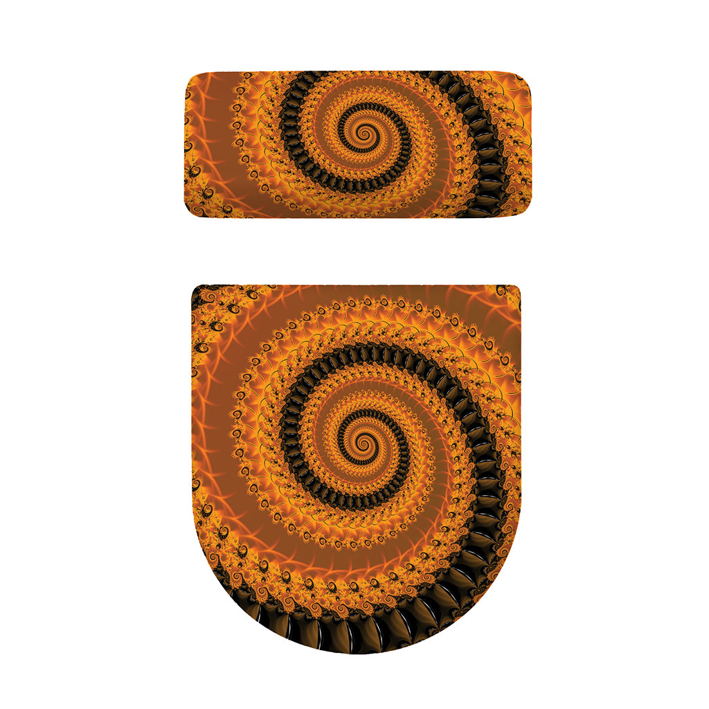 Spiral Fractal Print Toilet Lid And Tank Cover Set