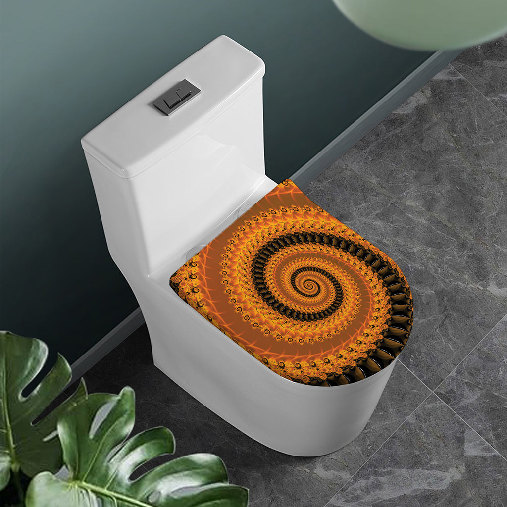 Spiral Fractal Print Toilet Lid Cover