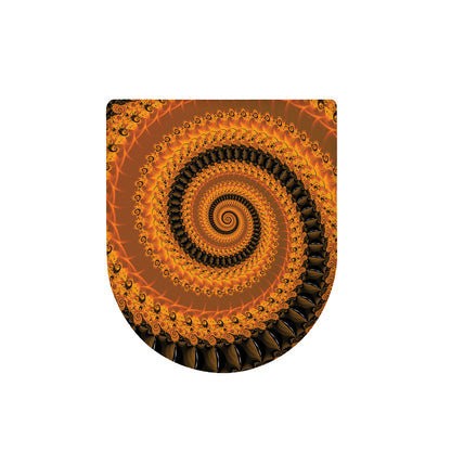 Spiral Fractal Print Toilet Lid Cover