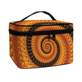 Spiral Fractal Print Travel Makeup Bag