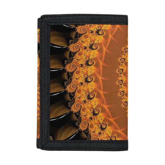 Spiral Fractal Print Trifold Wallet