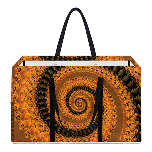 Spiral Fractal Print Utility Tote Bag