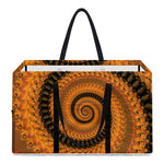 Spiral Fractal Print Utility Tote Bag