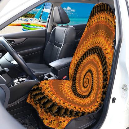 Spiral Fractal Print Waterproof Car Seat Cover