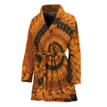 Spiral Fractal Print Women's Bathrobe