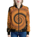 Spiral Fractal Print Women's Bomber Jacket