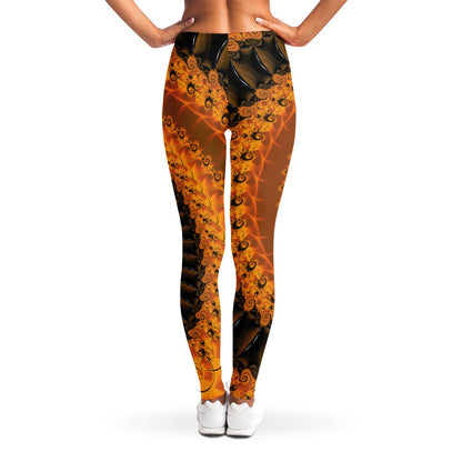 Spiral Fractal Print Women's Leggings